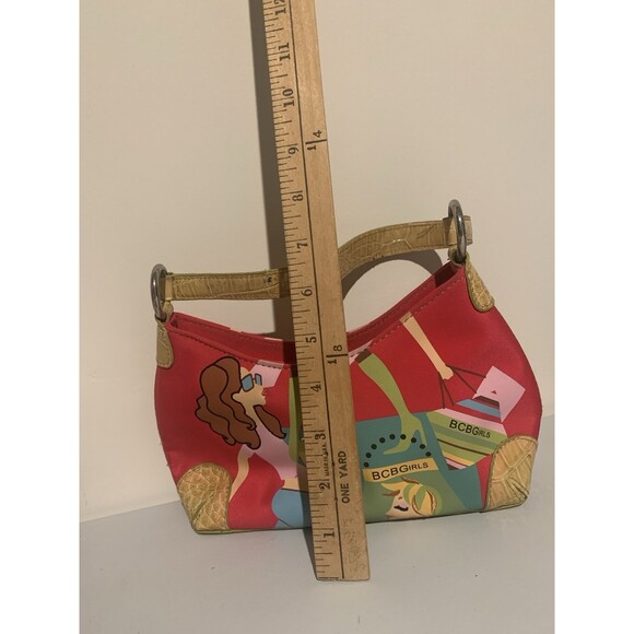 BCB Girls Small Purse/Hand Bag W/ Faces-Embroidered Hair-Inside Zip Pocket - Picture 3 of 8